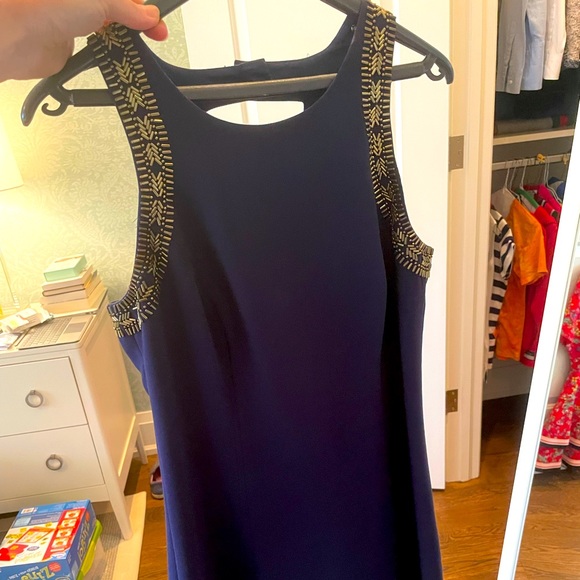 Lily Pulitzer navy dress with gold detail size 0 - Picture 1 of 2